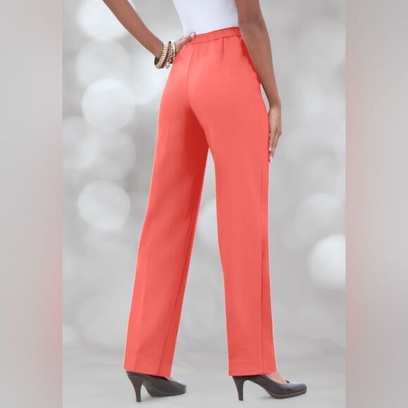 NWT Roaman's Classic Bend Over Pant in Raspberry - Picture 8 of 8